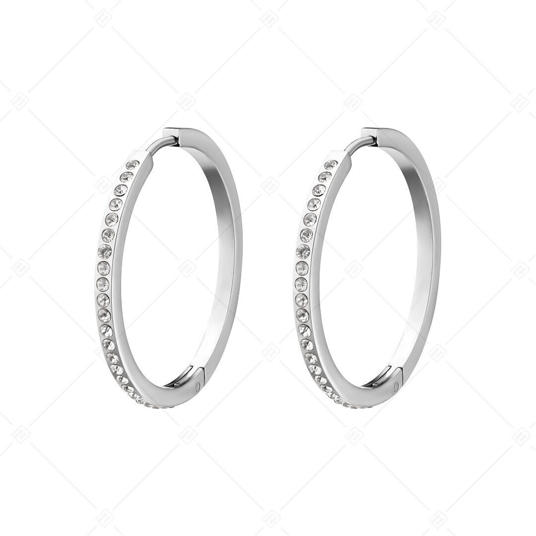 BALCANO - Carina / Orecchini a cerchio con pietre preziose di zirconia