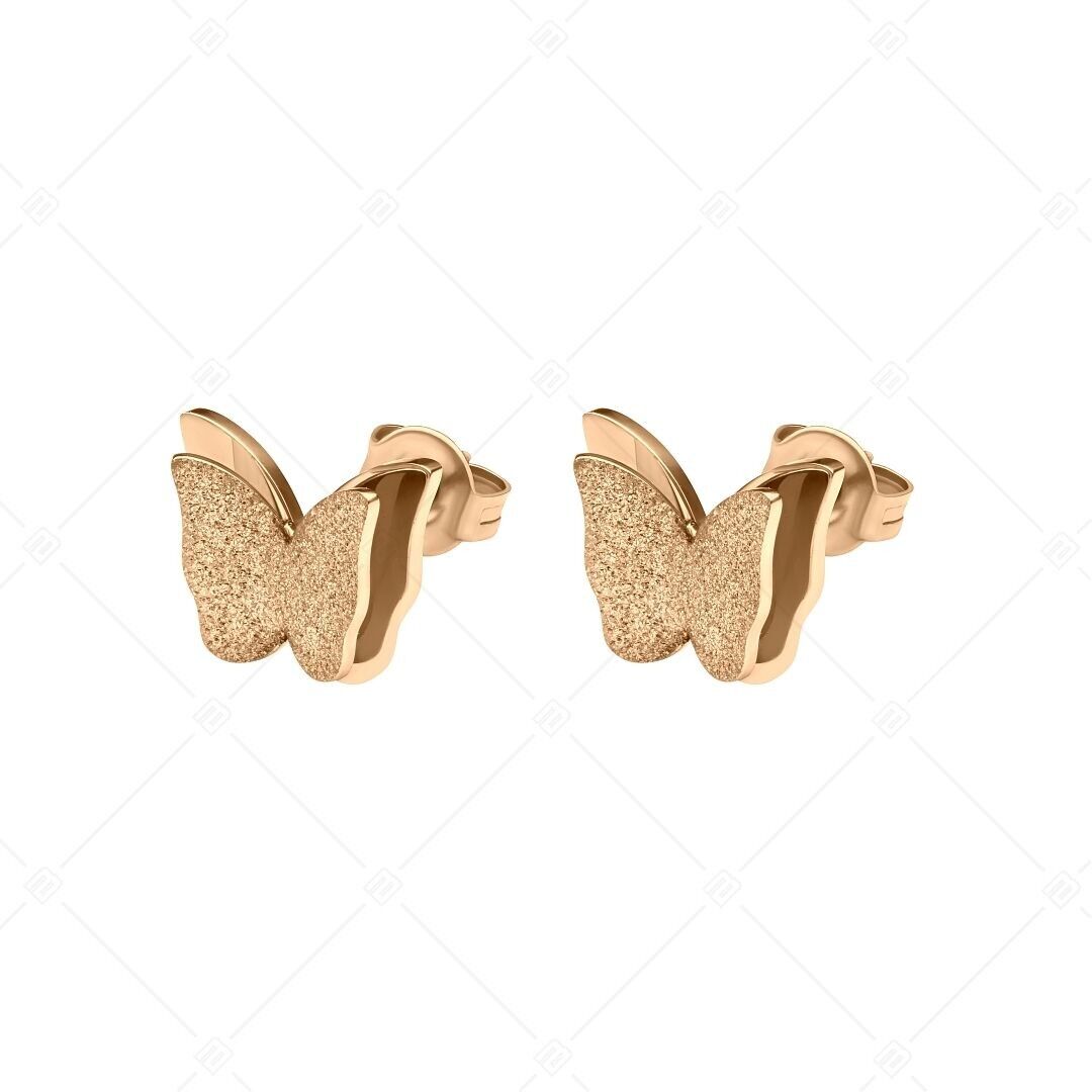 BALCANO - Pendientes Papillon / Mariposa con Superficie Brillante