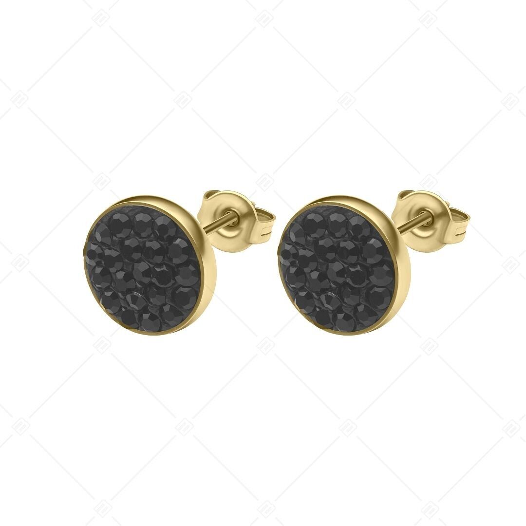 BALCANO - Pendientes redondos con purpurina y cristal