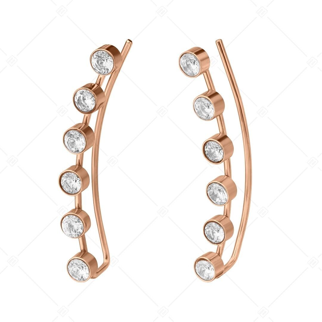 BALCANO - Brightly / Earring Climber With Gemstones and 18K Rose Gold Plated