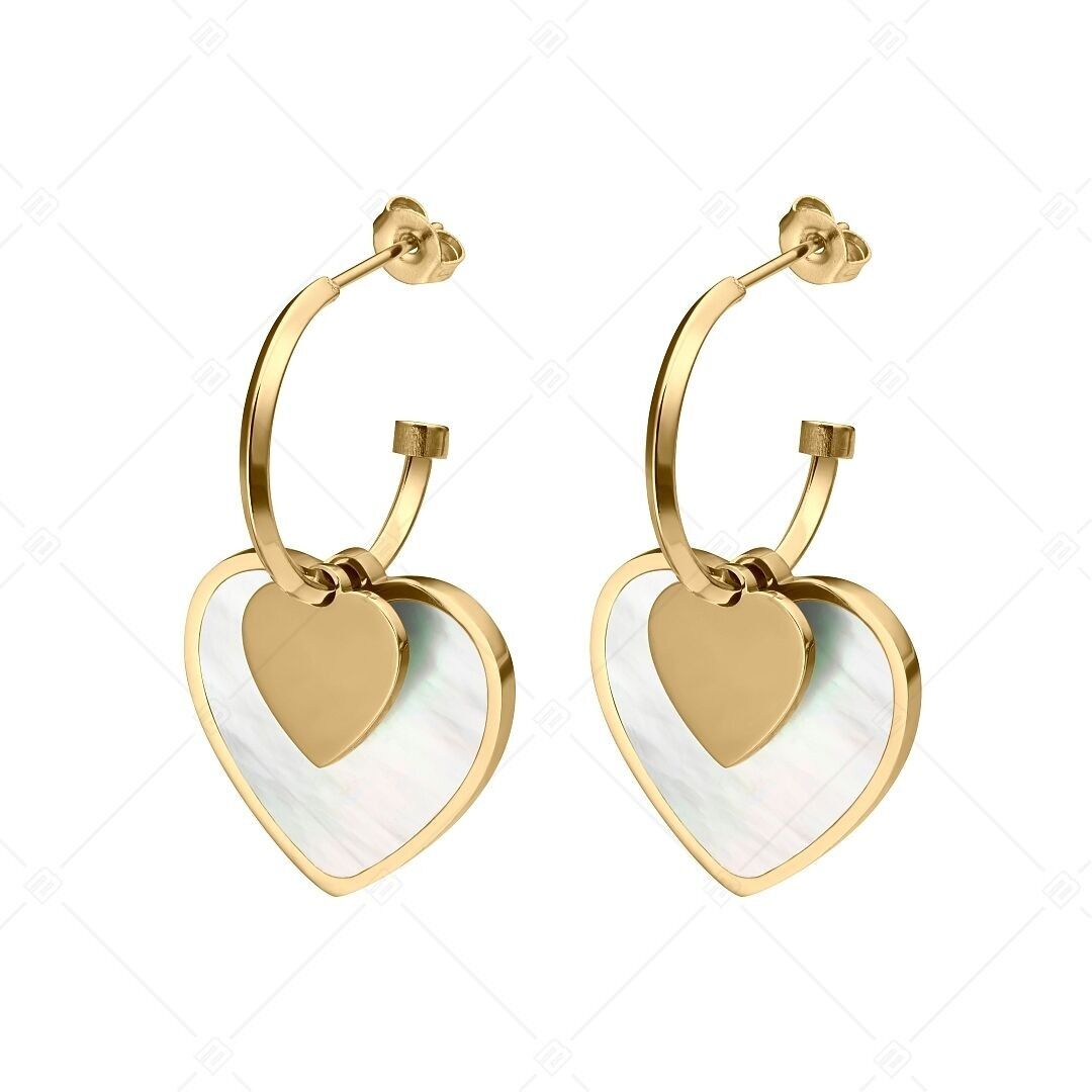 BALCANO - Heart / Heart Shaped Dangle Earrings With 18K Gold Plated