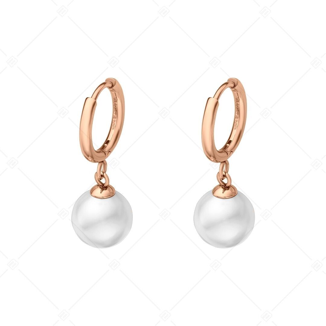 BALCANO - Ariel / Pearl Earrings 18K Rose Gold Plated