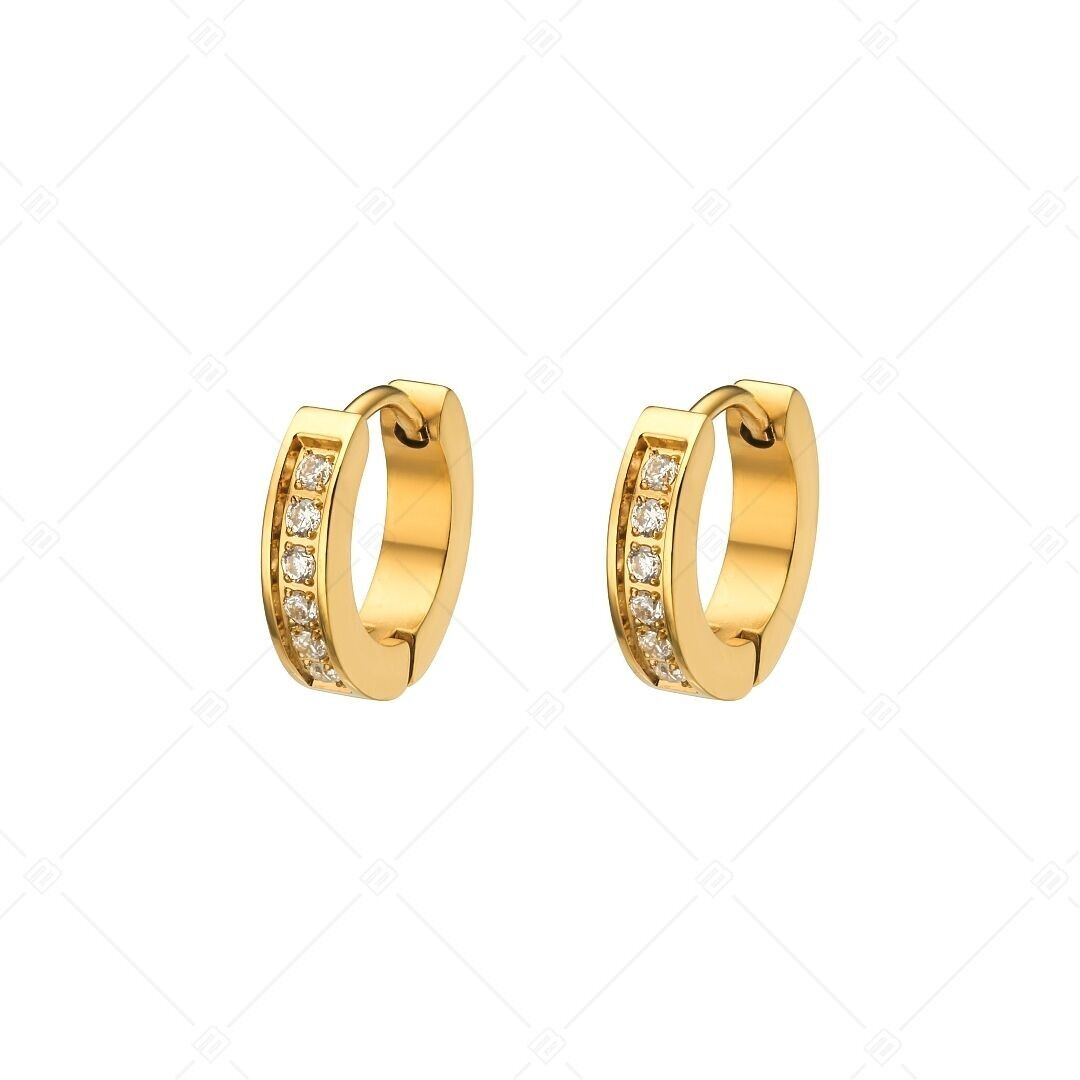 BALCANO - Carmela / Hoop Earrings With Cubic Zirconia Gemstones, 18K Gold Plated