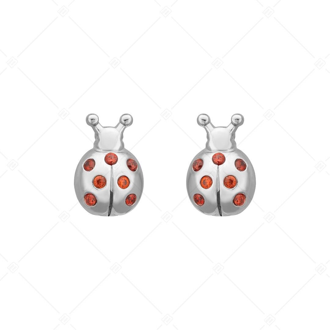 BALCANO - Bubamara / Stainless Steel Earrings With Cubic Zirconia Gemstones, High Polished