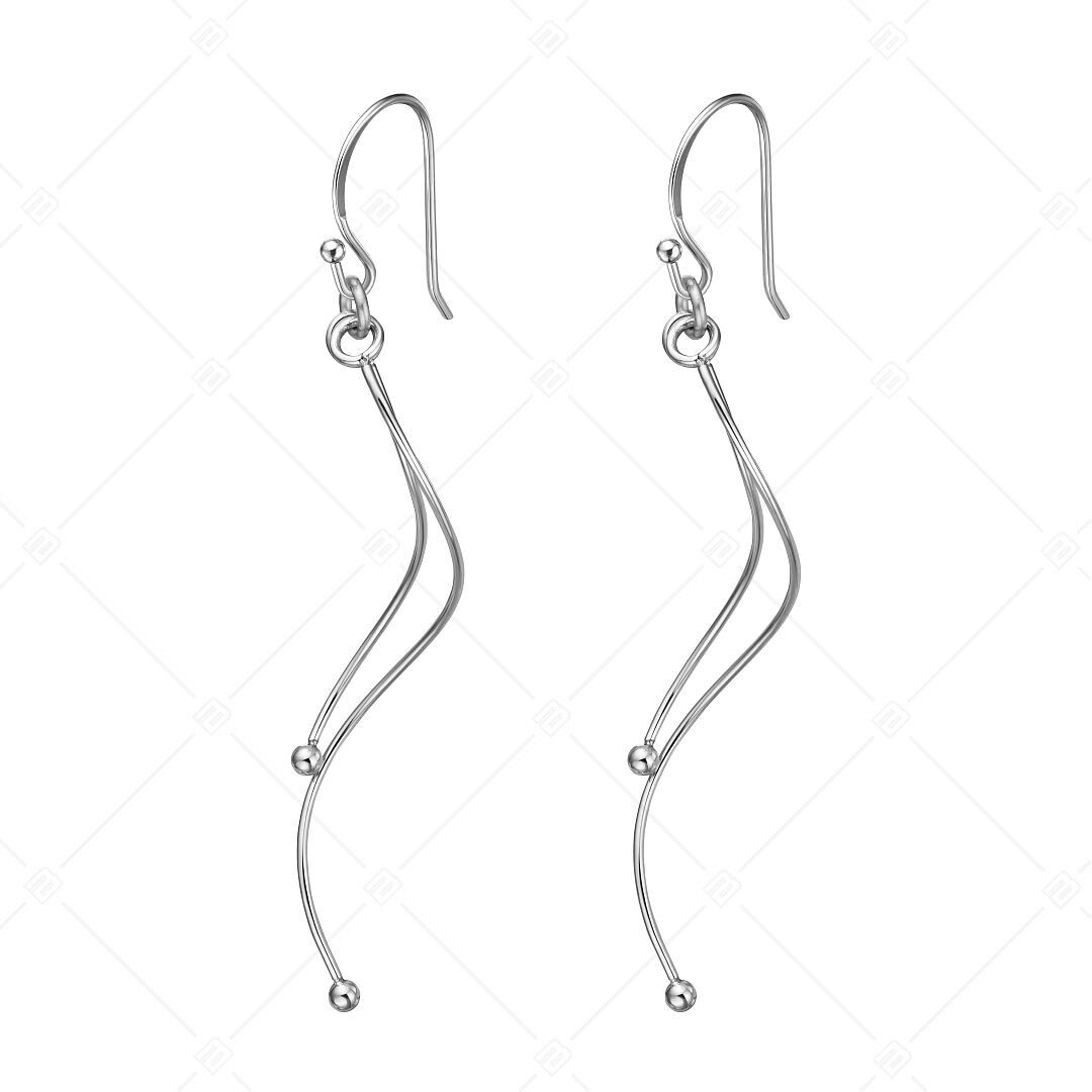 BALCANO - Charlotte / Dangling Stainless Steel Earrings, High Polished