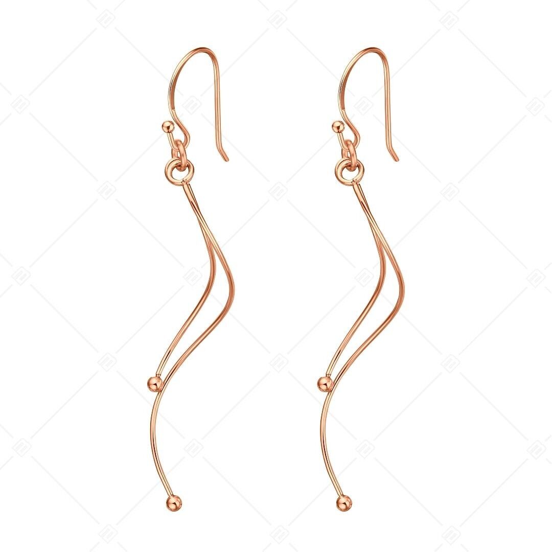 BALCANO - Charlotte / Dangling Stainless Steel Earrings, 18K Rose Gold Plated