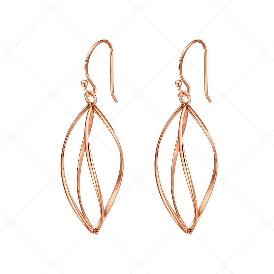 BALCANO - Isabelle / Dangling Stainless Steel Earrings, 18K Rose Gold Plated