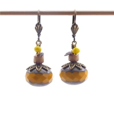 Boucles d’oreilles Bohême : Jaune