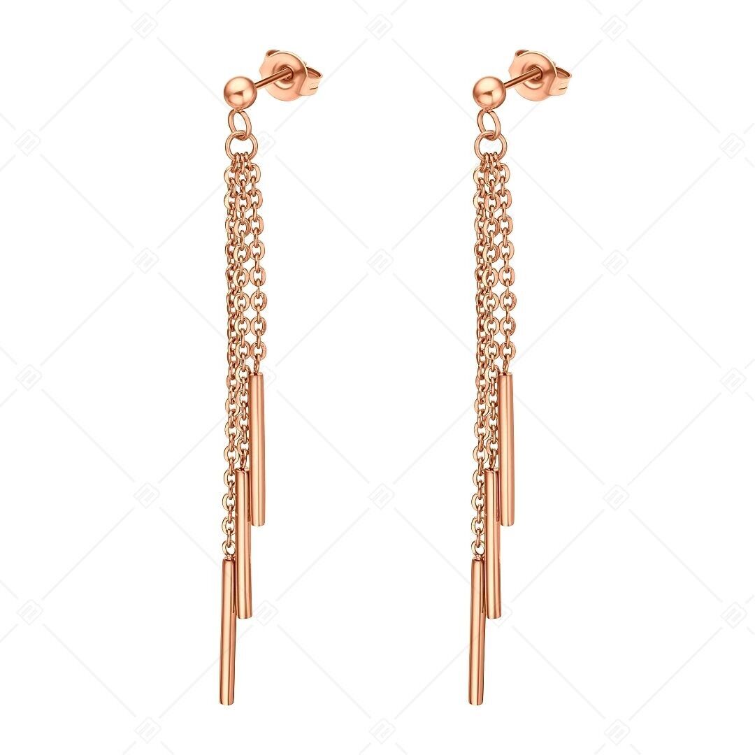 BALCANO - Natalie / Dangling Stainless Steel Earrings, 18K Rose Gold Plated