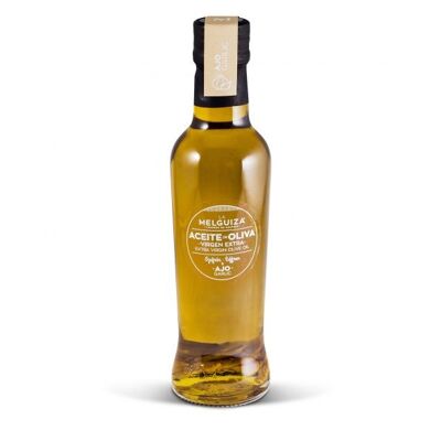 Olio extravergine di oliva aromatizzato allo zafferano e all'aglio