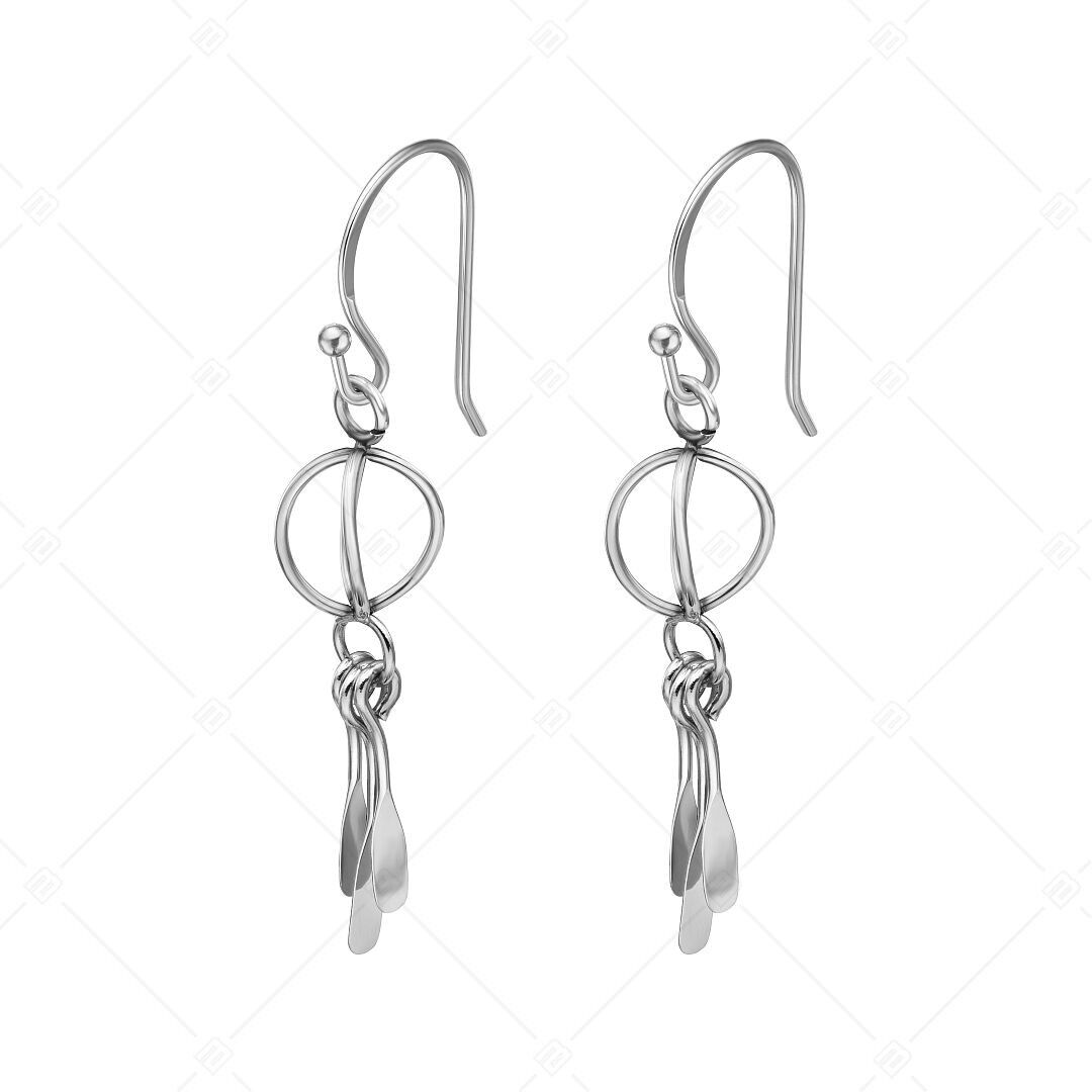 BALCANO - Violette / Unique Dangling Stainless Steel Earrings, High Polished