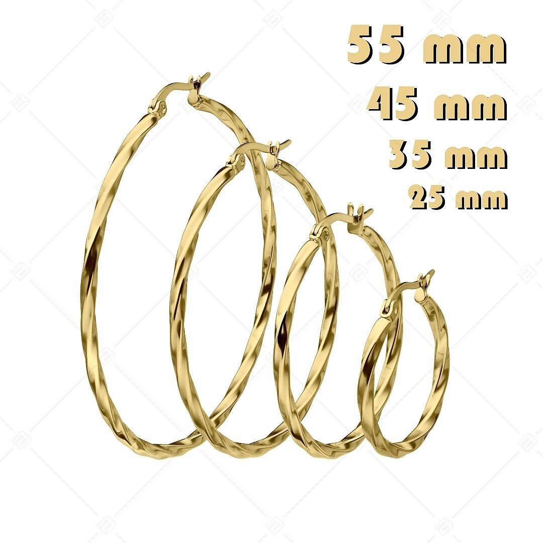 BALCANO - Marie / Stainless Steel Hoop Earrings 18K Gold Plated