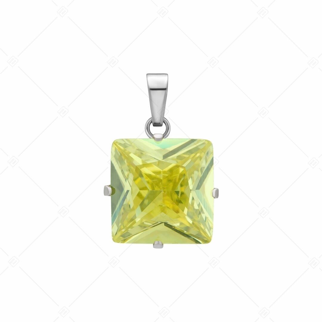 BALCANO - Frizzante / Pendente Con Pietra Preziosa Quadrata