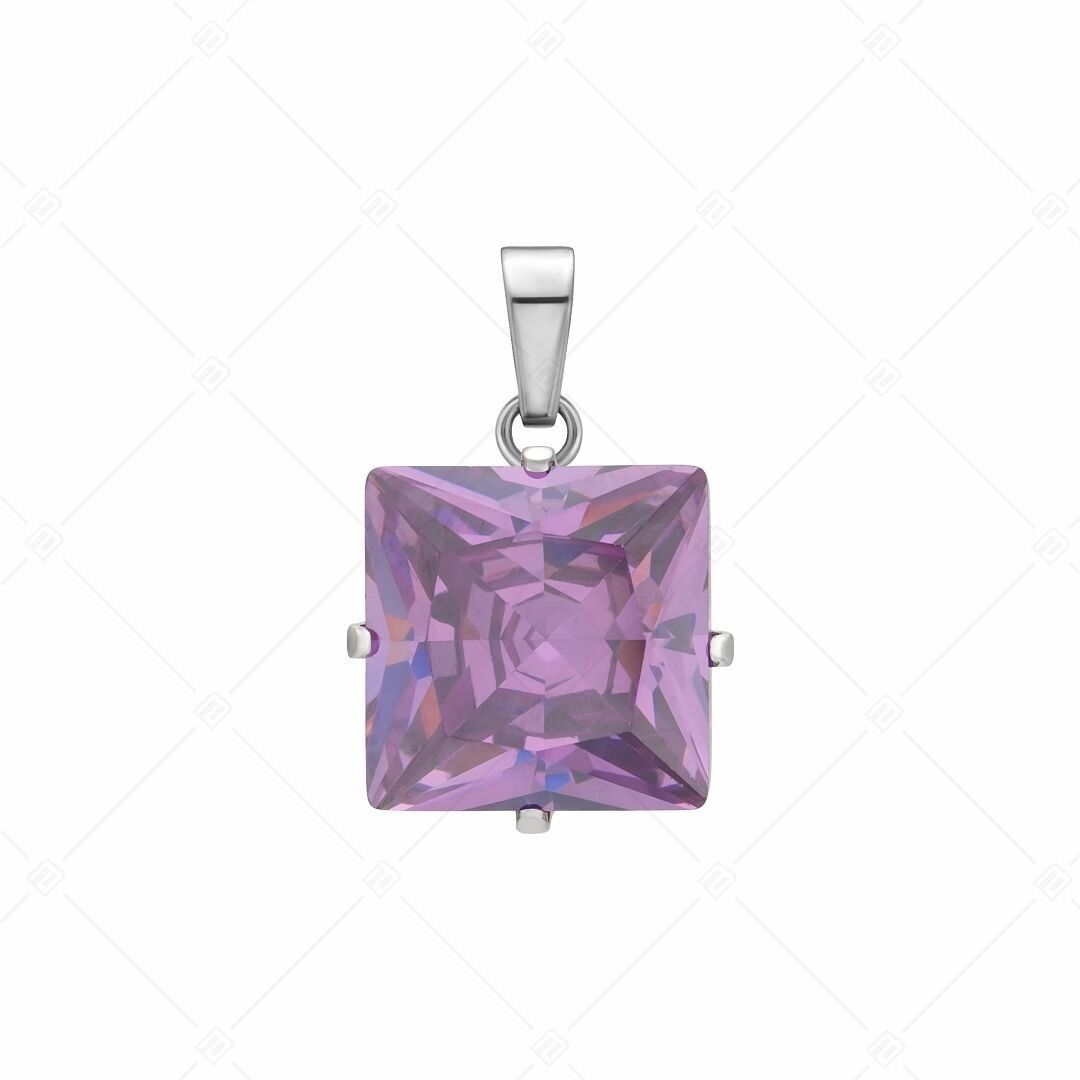 BALCANO - Frizzante / Pendente Con Pietra Preziosa Quadrata