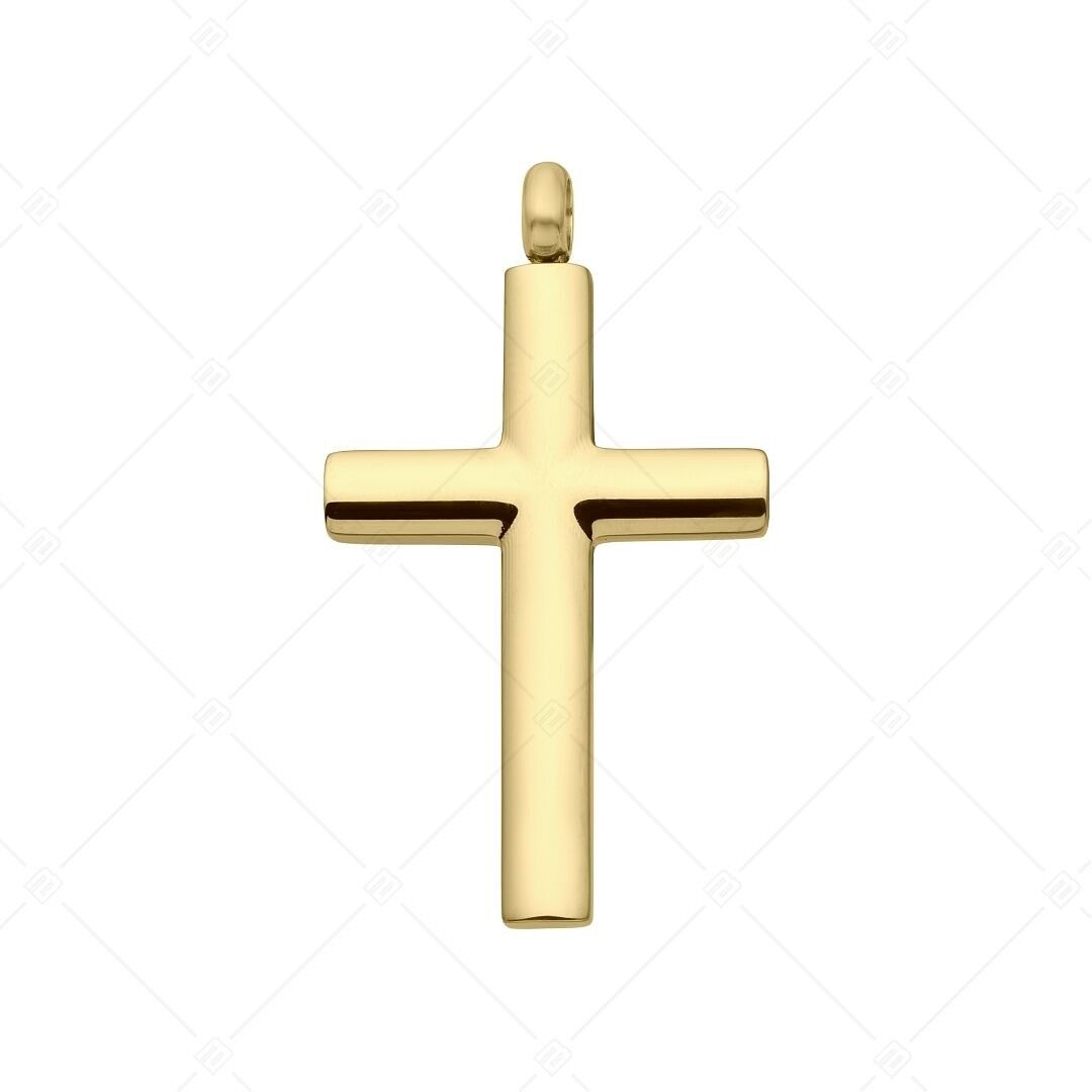 BALCANO - Colgante de cruz, chapado en oro de 18 quilates