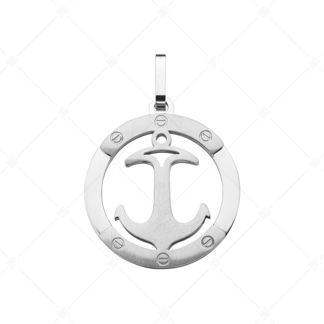 BALCANO - Colgante de acero inoxidable con forma de ancla, pulido brillante