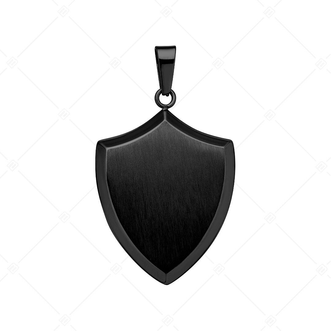 BALCANO - Escudo / Colgante de acero inoxidable, baño de PVD negro