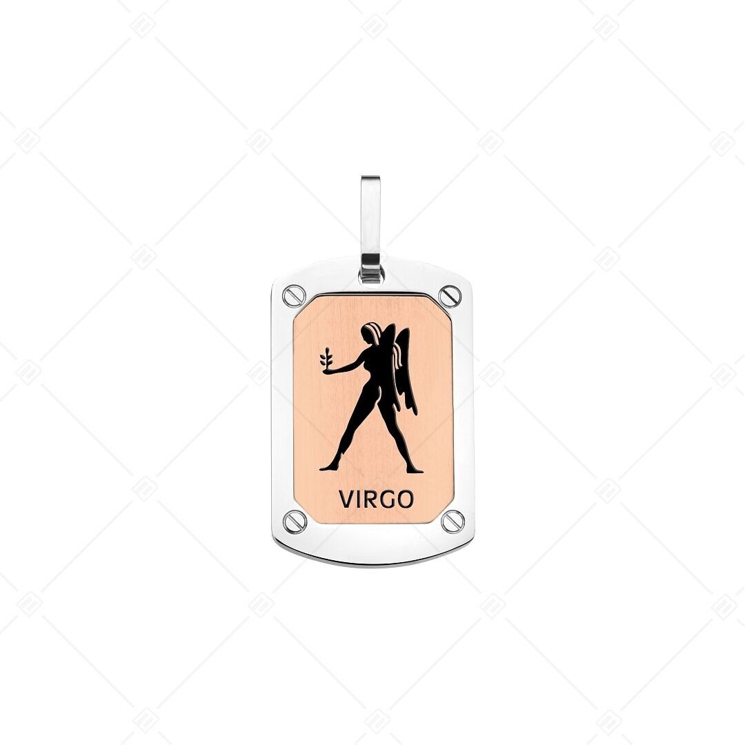 BALCANO - Colgante Virgo / Horóscopo, chapado en oro rosa de 18 quilates - Virgo