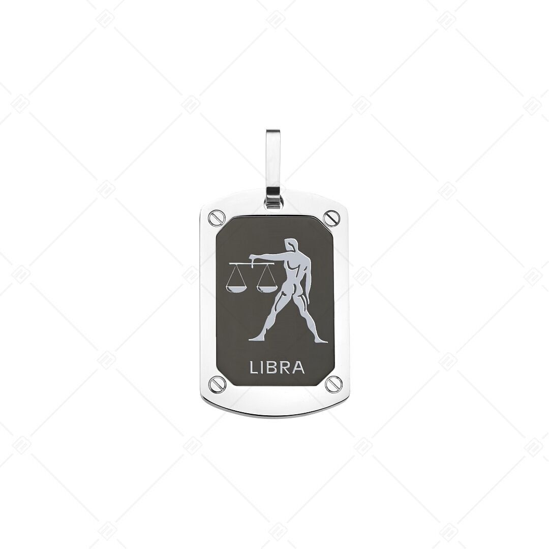 BALCANO - Colgante Libra / Horóscopo, baño de PVD negro - Libra