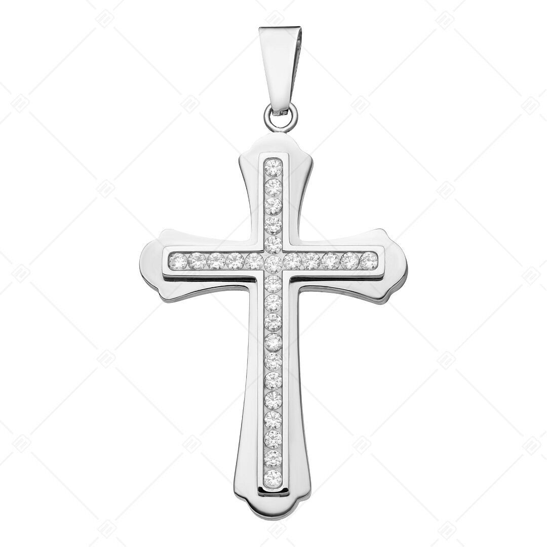 BALCANO - Gemmas / Colgante en forma de cruz con piedras preciosas de circonita, pulido alto
