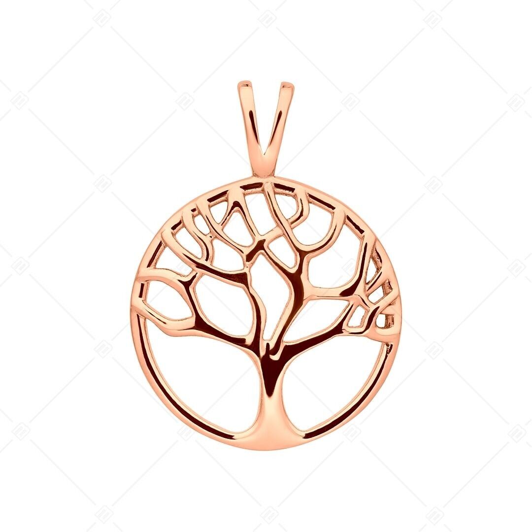 BALCANO - Árbol de la vida / Colgante Árbol de la vida, chapado en oro rosa de 18 quilates