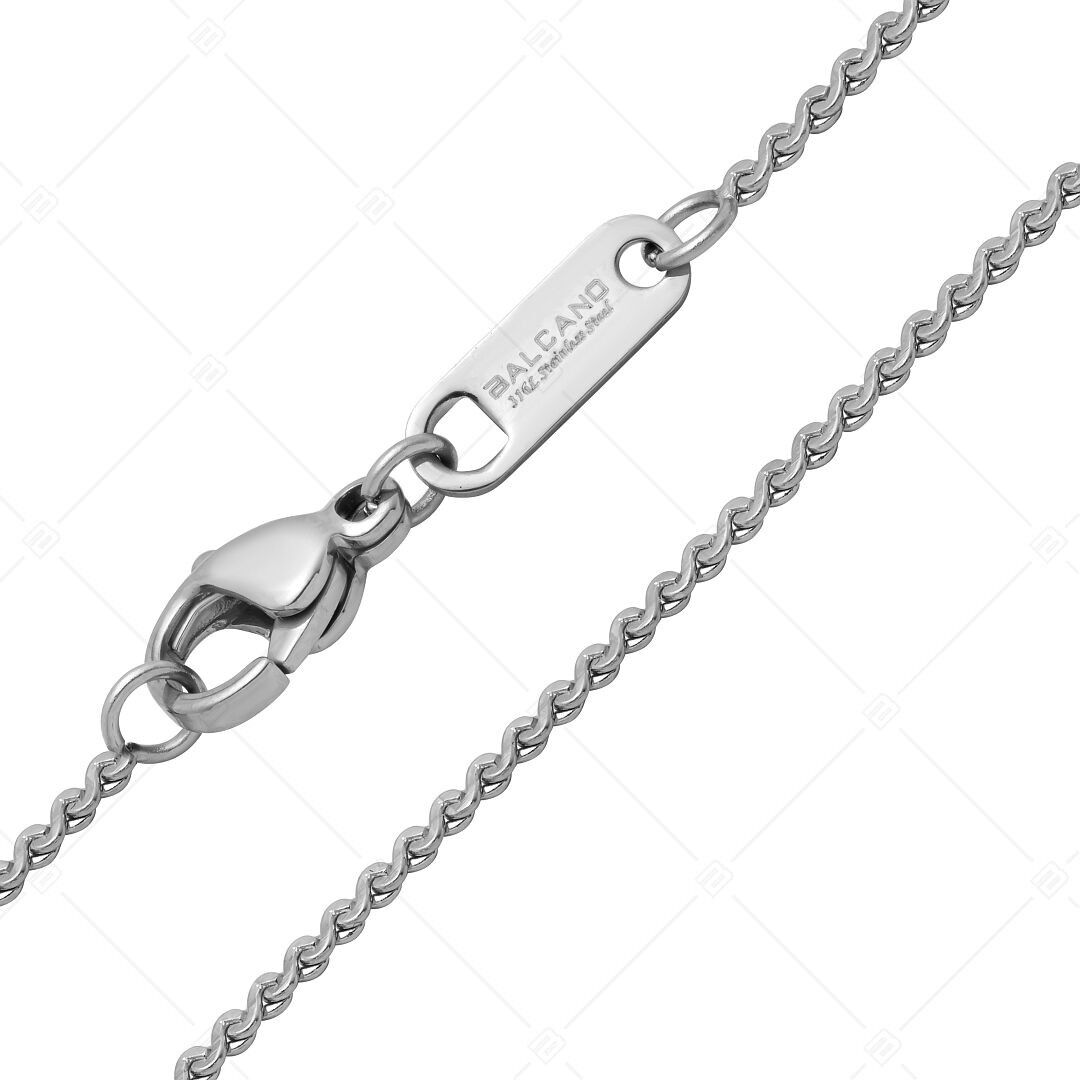 BALCANO - Serpentina / Cadena Serpentina de Acero Inoxidable, Pulida - 1,5 mm