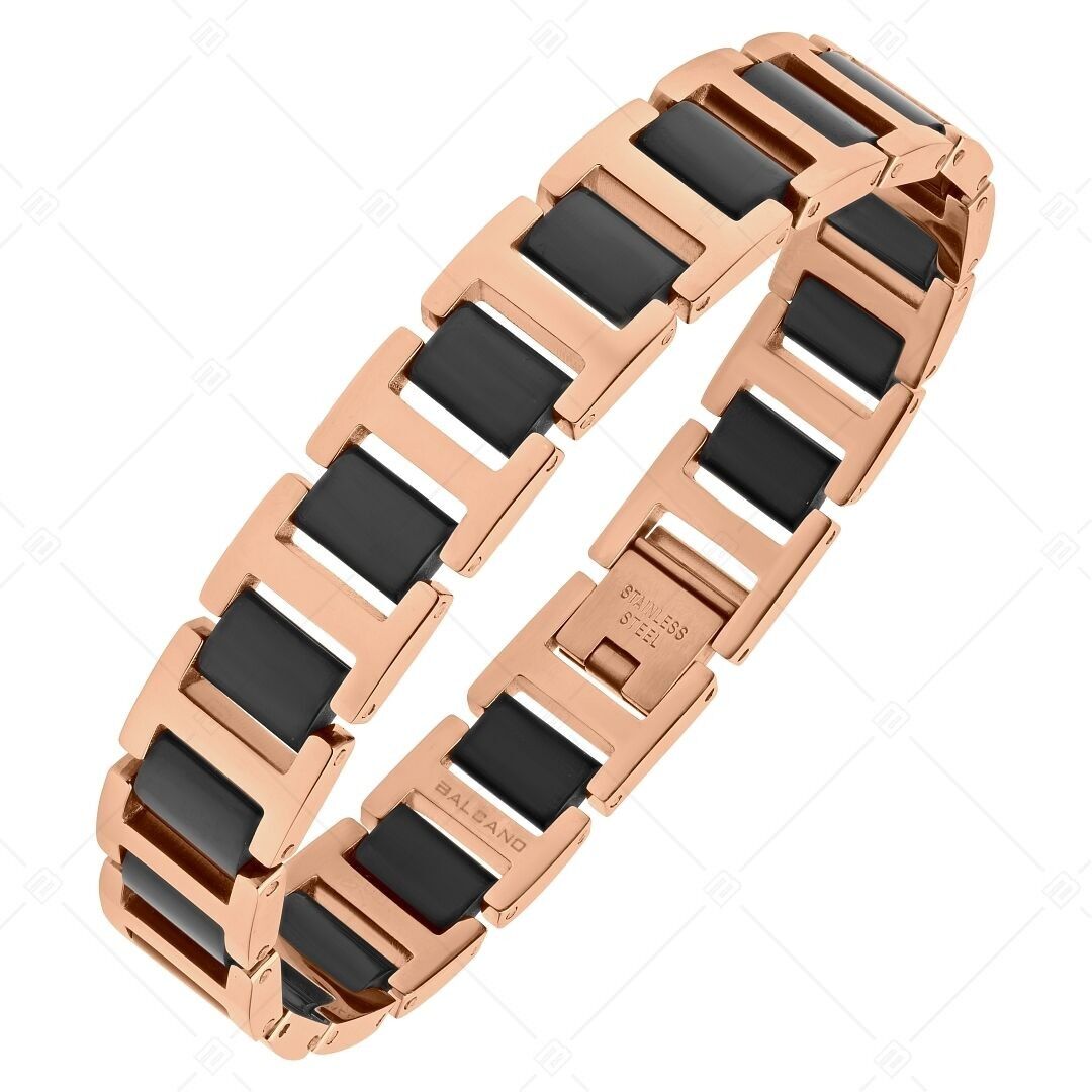 BALCANO - Clark / Fashionable Stainless Steel Bracelet With 18K Rose Gold Plated