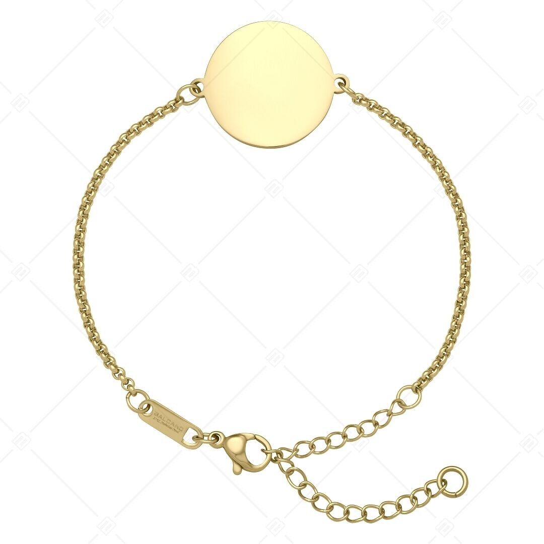 BALCANO - Tondo / Stainless Steel Bracelet With Round Engravable Headpiece