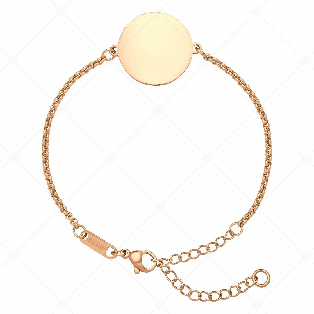 BALCANO - Tondo / Stainless Steel Bracelet With Round Engravable Headpiece