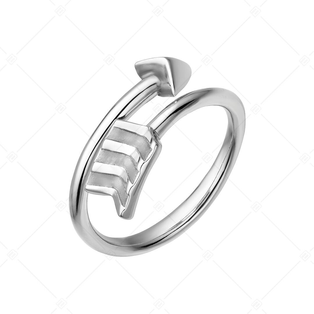 BALCANO - Anillo para el dedo del pie de acero inoxidable con forma de flecha, pulido brillante