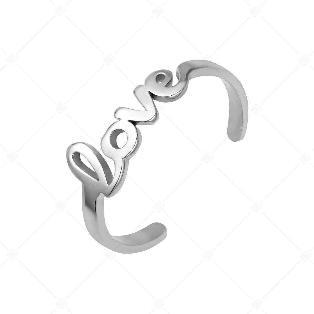 BALCANO - Anillo de acero inoxidable con símbolo de amor, pulido