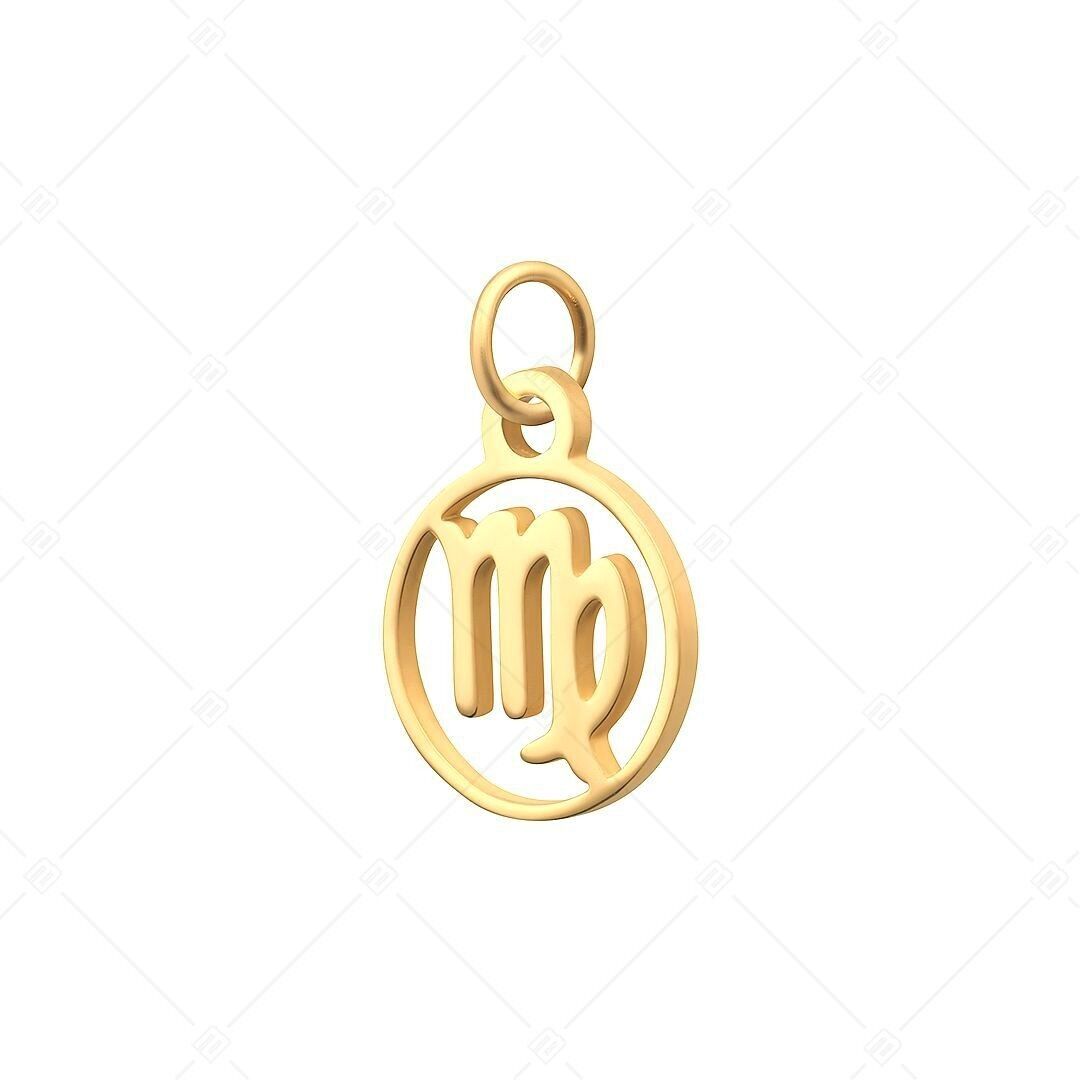 BALCANO - Charm oroscopio de acero inoxidable, chapado en oro de 18 quilates - Virgo