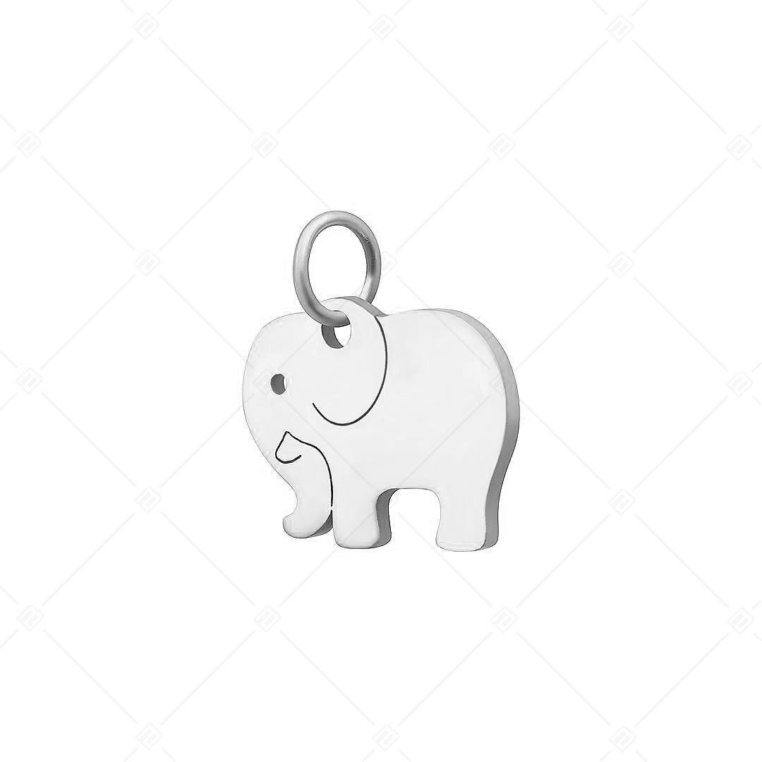 BALCANO - Charm en forma de elefante de acero inoxidable, pulido