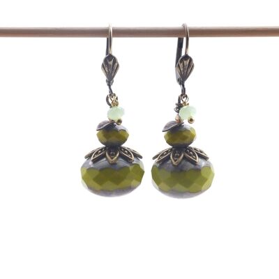 Bohemian earrings: Pistachio green