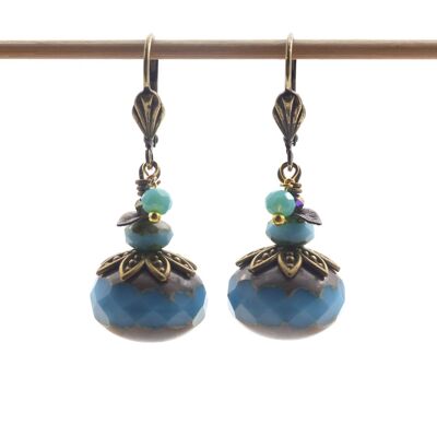 Boucles d’oreilles Bohême : Bleu