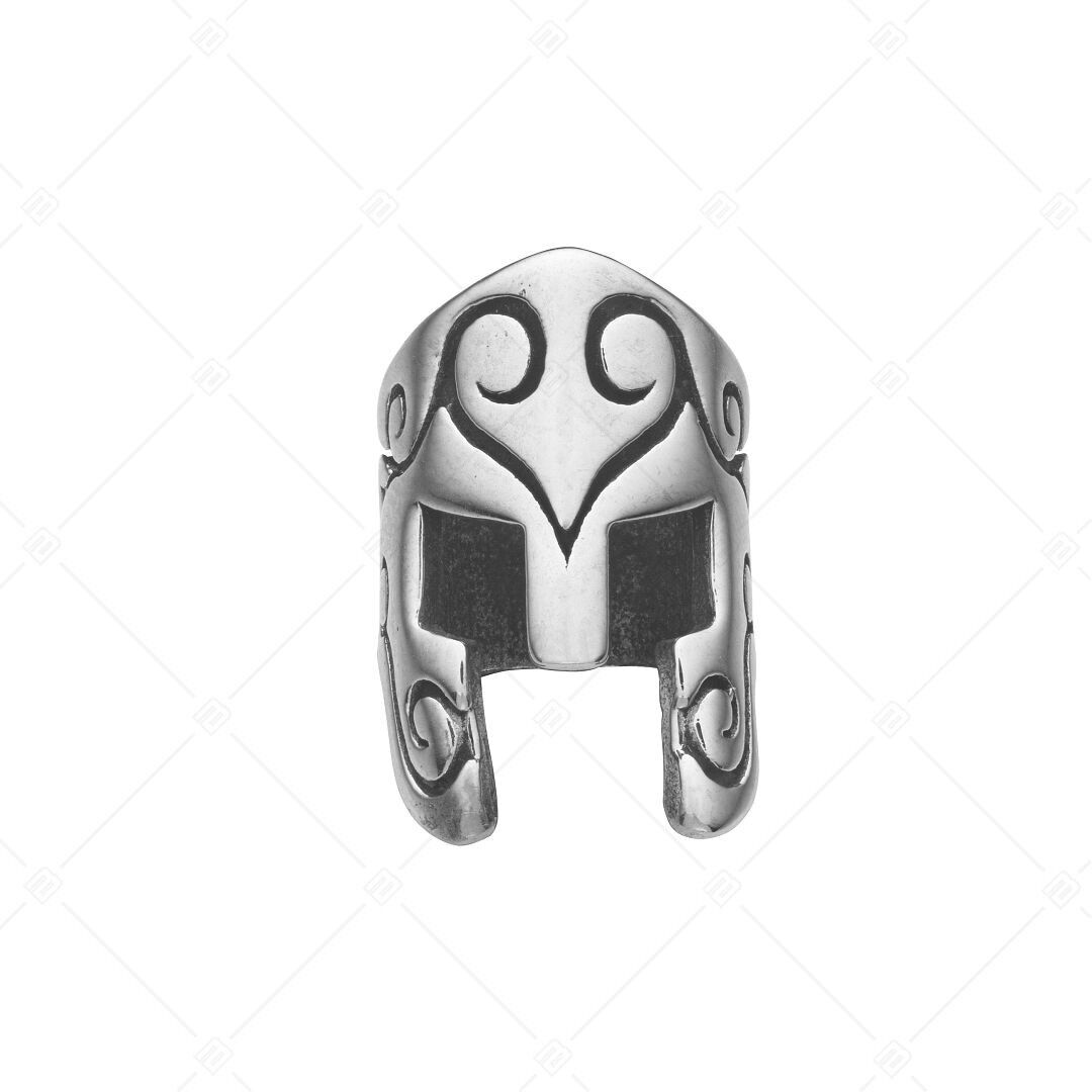 Charm espaciador con forma de casco de guerrero griego
