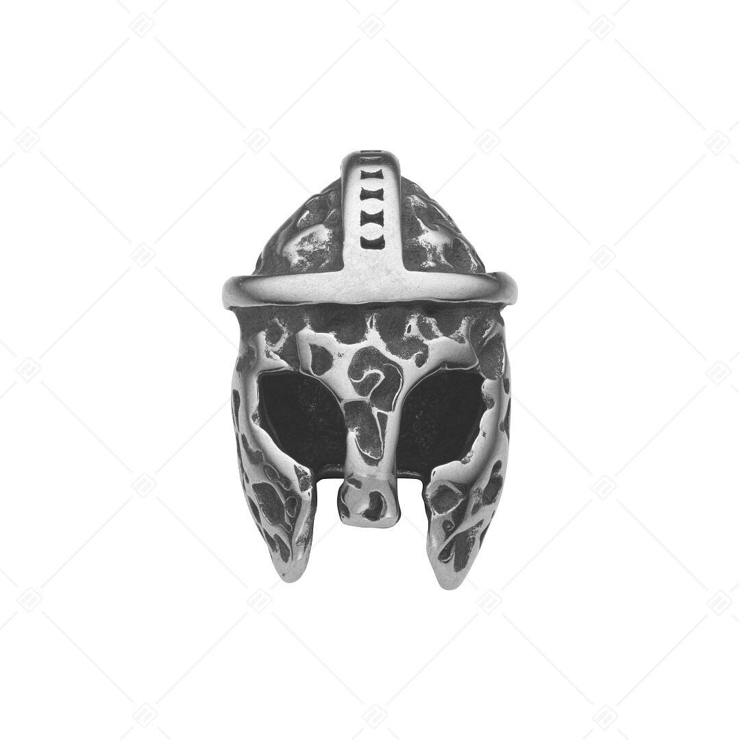 Charm espaciador vintage con forma de casco de gladiador