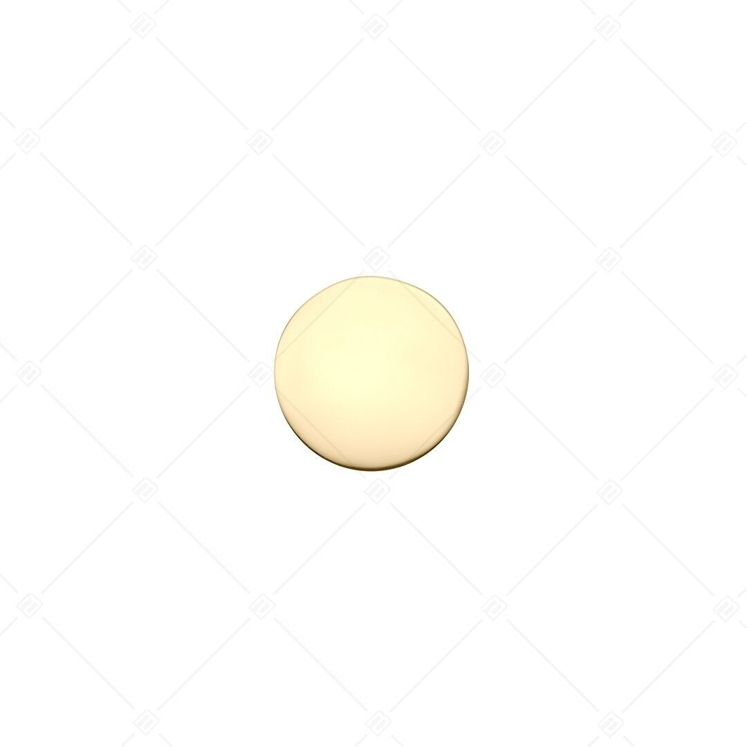 Charm espaciador redondo, chapado en oro de 18 quilates