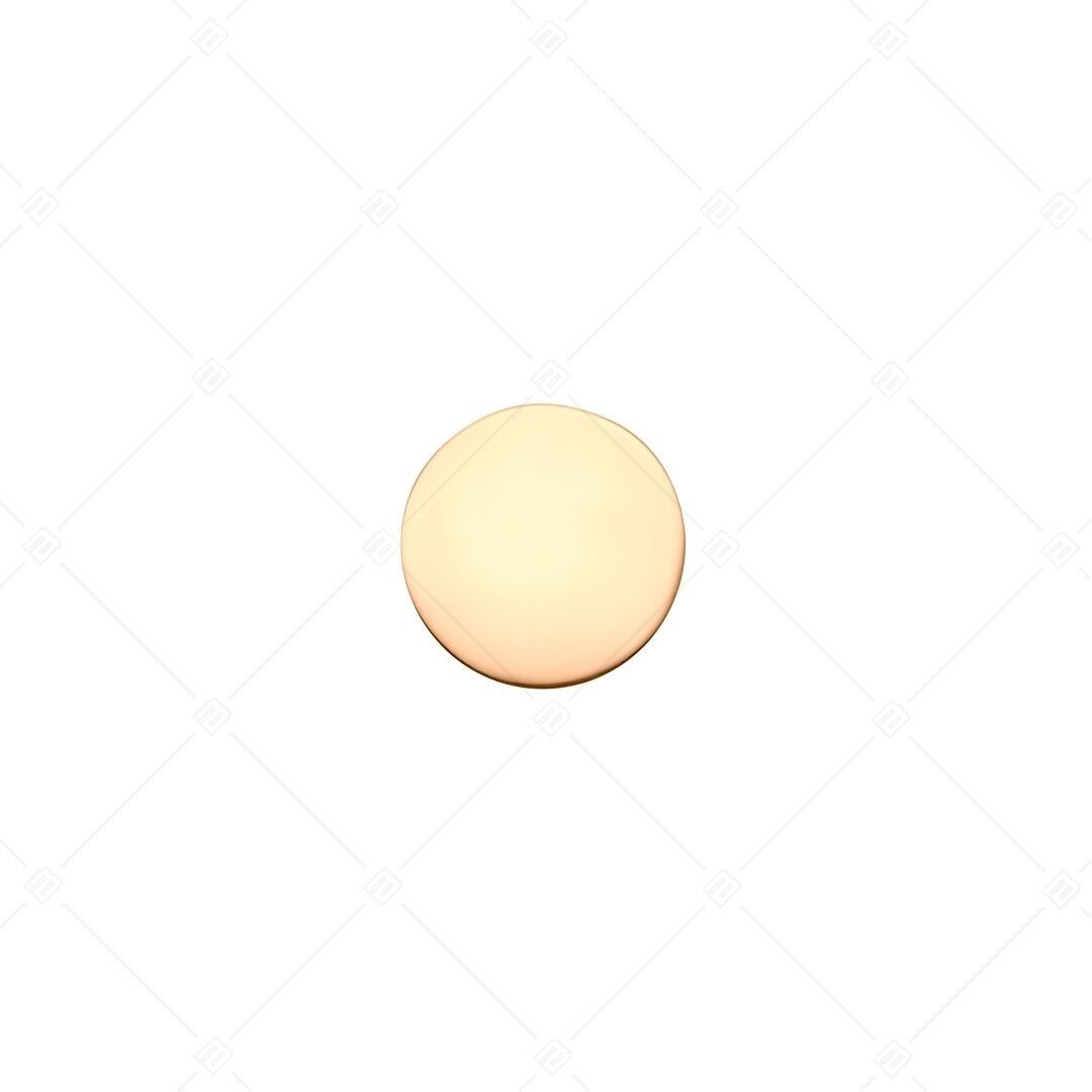 Charm espaciador redondo, chapado en oro rosa de 18 quilates