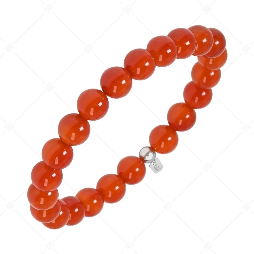 BALCANO - Pulsera de ágata roja / piedras preciosas