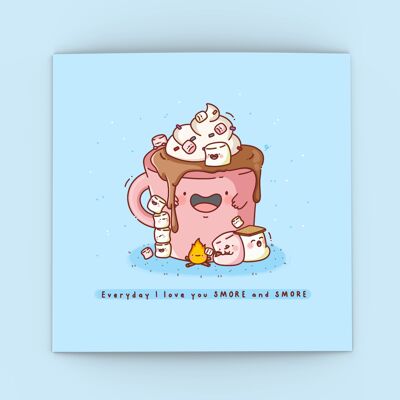 Carta di marshmallow carino | Cartoline d'auguri carine