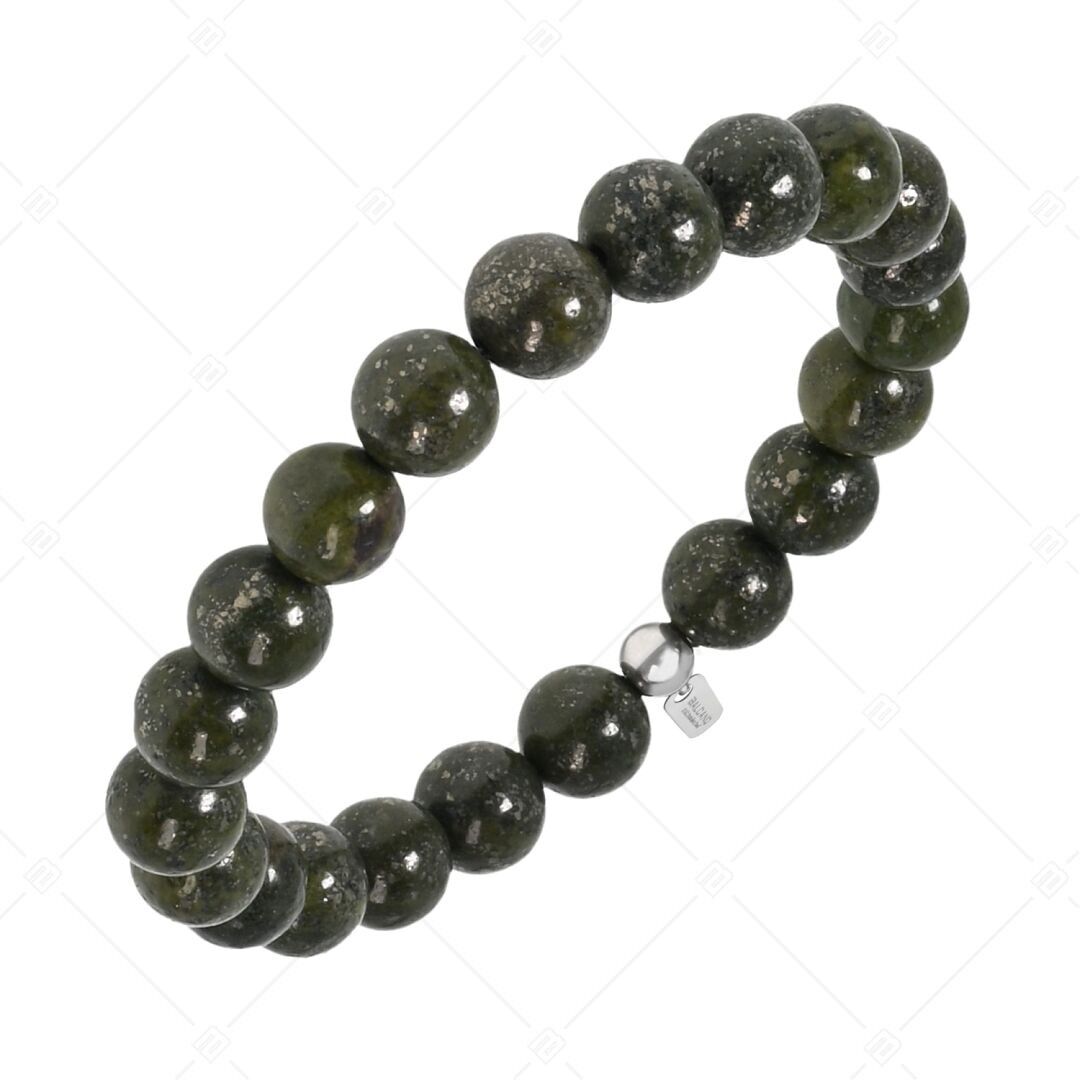BALCANO - Pulsera de arenisca verde/piedra preciosa