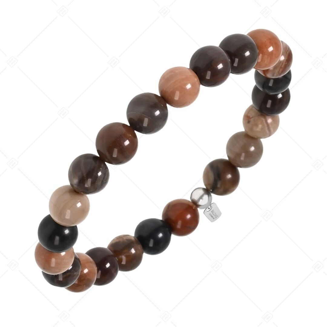 BALCANO - Pulsera de jade y piedras preciosas de árbol indonesio