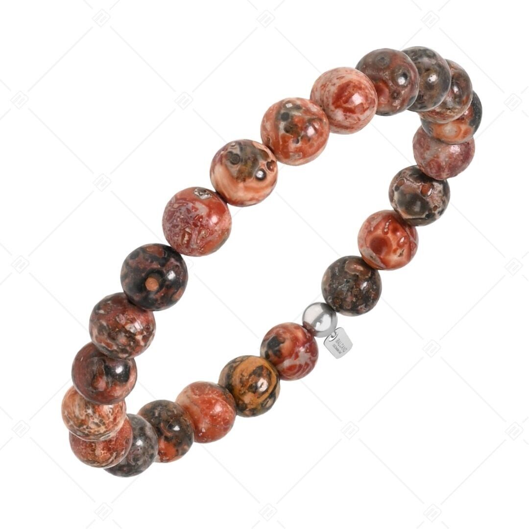 BALCANO - Pulsera de jaspe y piedras preciosas de piel de leopardo