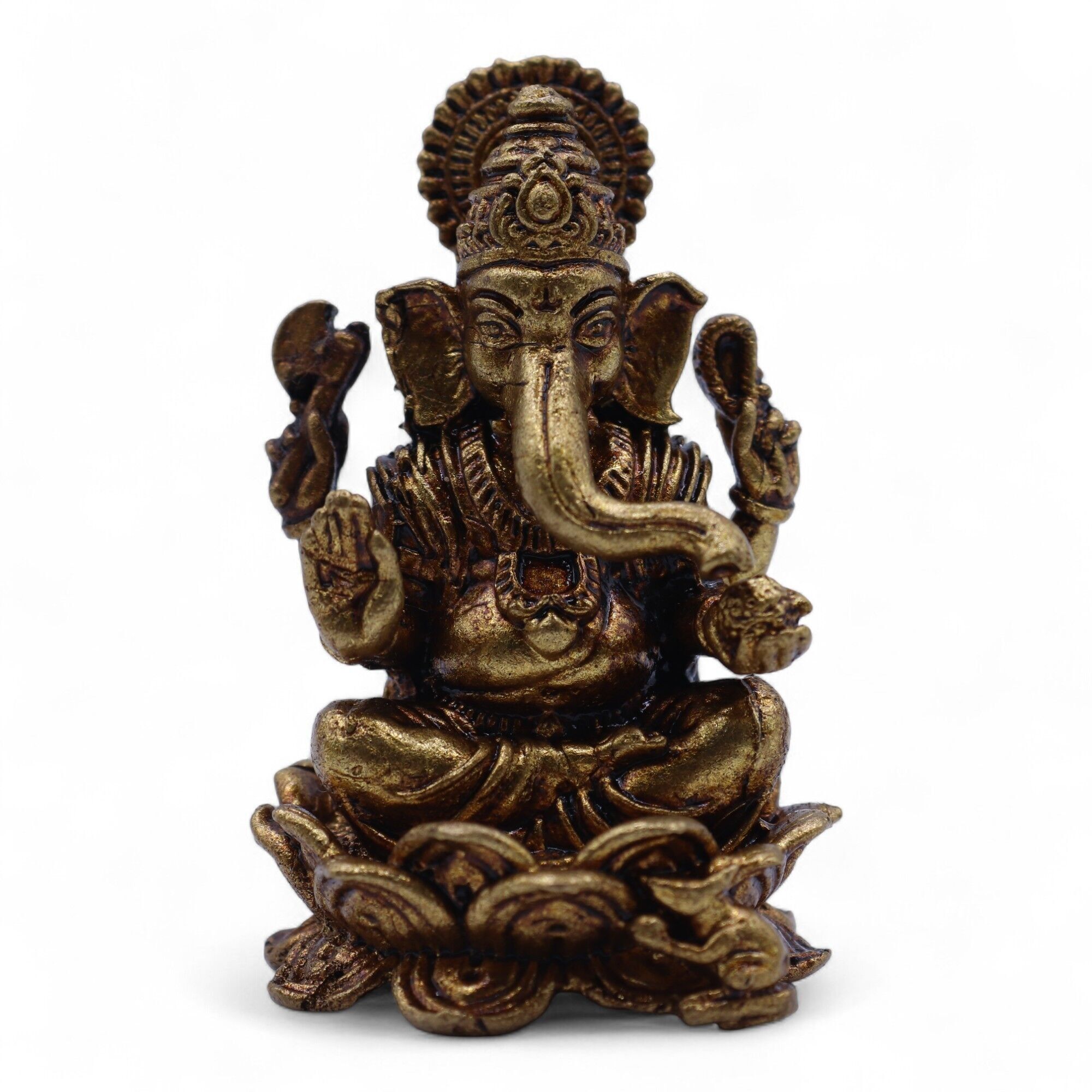 4x Miniature Brass Gods - Ganesha (52 g) 49 mm