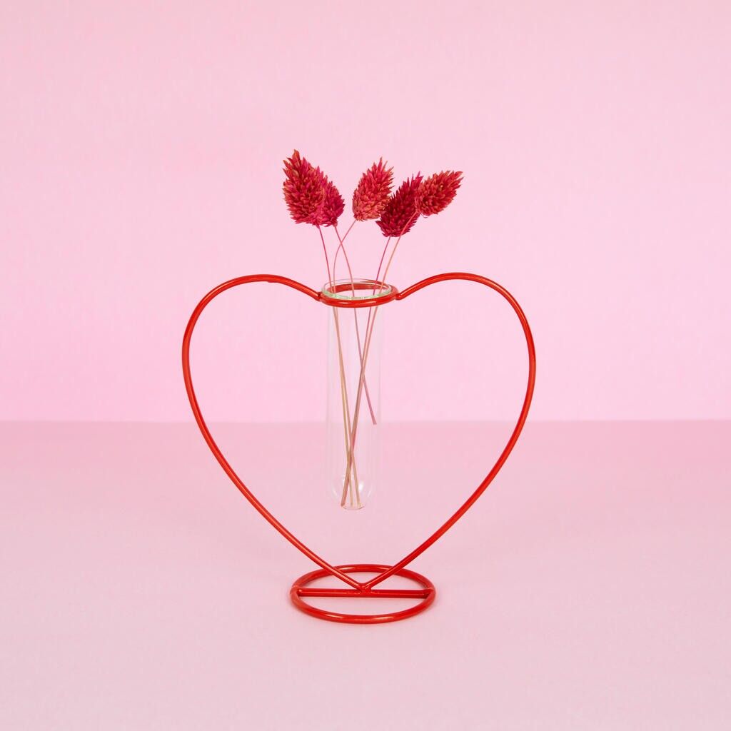 Vase „Liebessilhouette“, rot, 15 cm