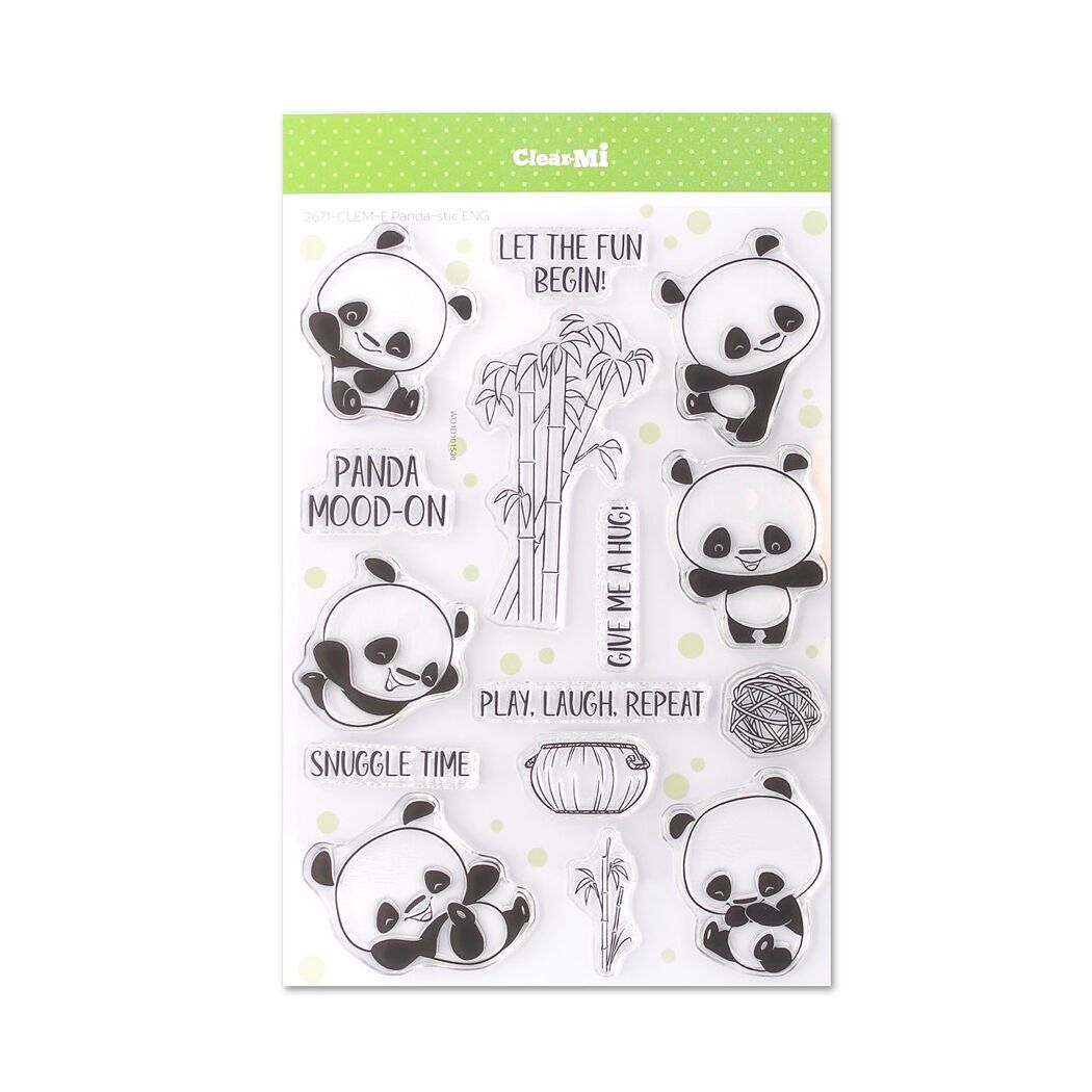 Timbri in polimero trasparente Panda-stic ENG