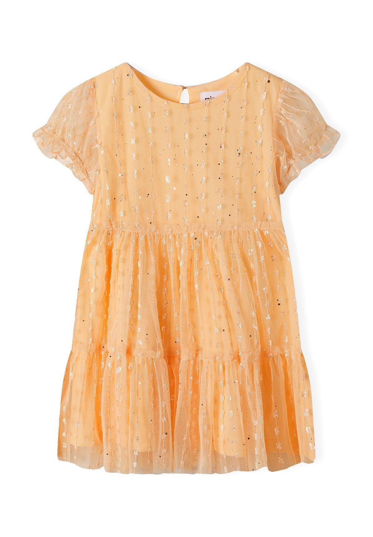 Girls party dress tiered skirt orange 2-14y