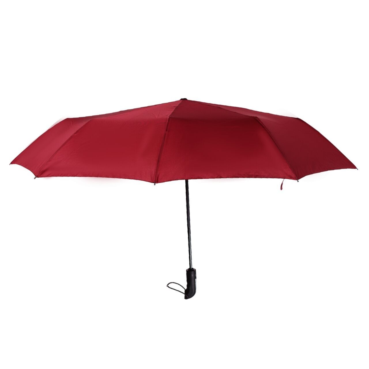 Biggdesign Moods Up Premium Wooden Handle Red Fully Automatic Umbrella - Water and Wind Resistant, Lightweight