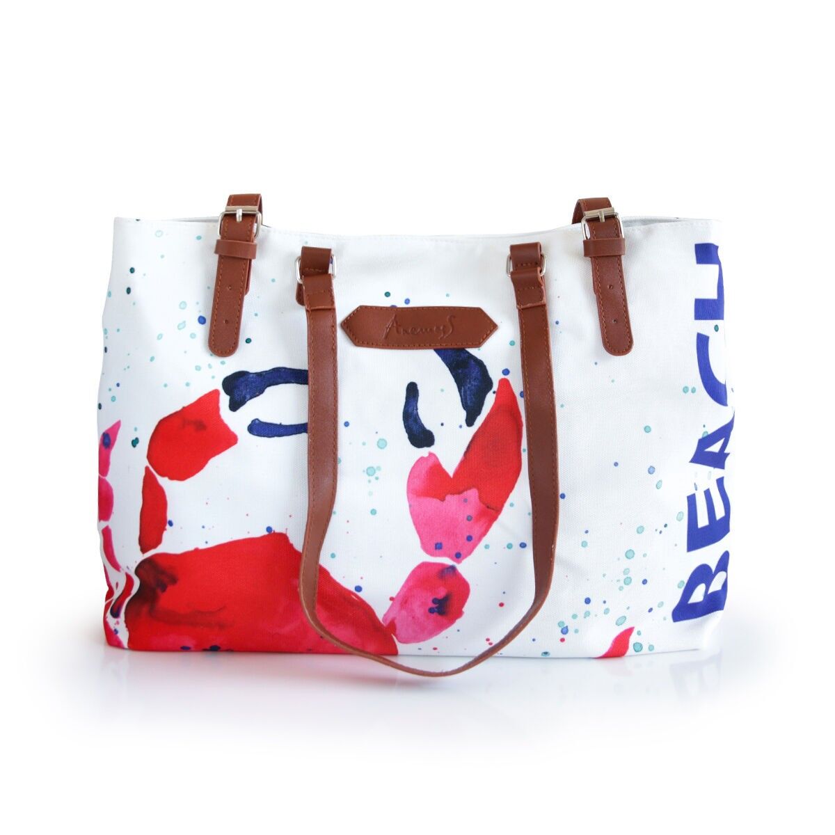 Anemoss Crab Red Beach Bag